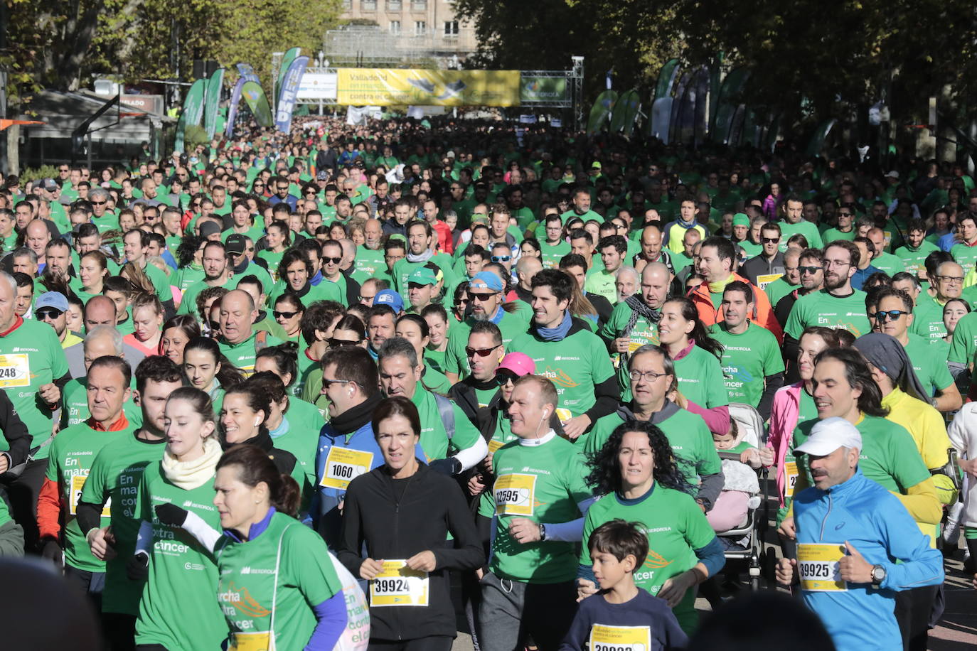 Fotos: La marcha contra el cáncer llena Valladolid de verde