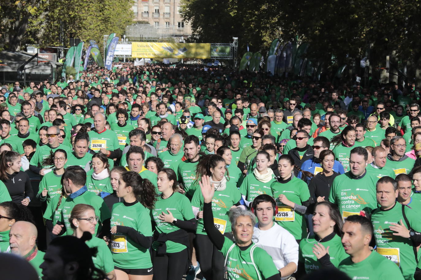 Fotos: La marcha contra el cáncer llena Valladolid de verde