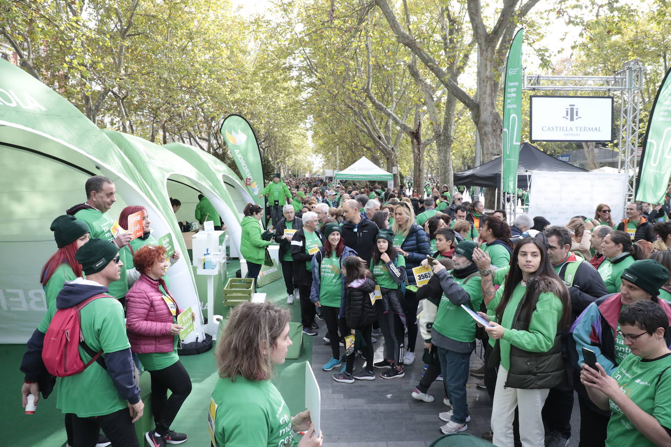 Fotos: La marcha contra el cáncer llena Valladolid de verde