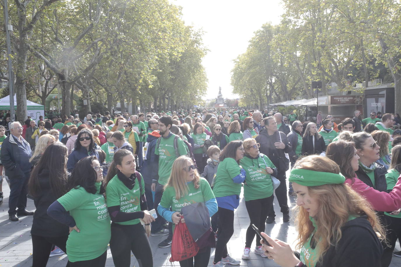 Fotos: La marcha contra el cáncer llena Valladolid de verde