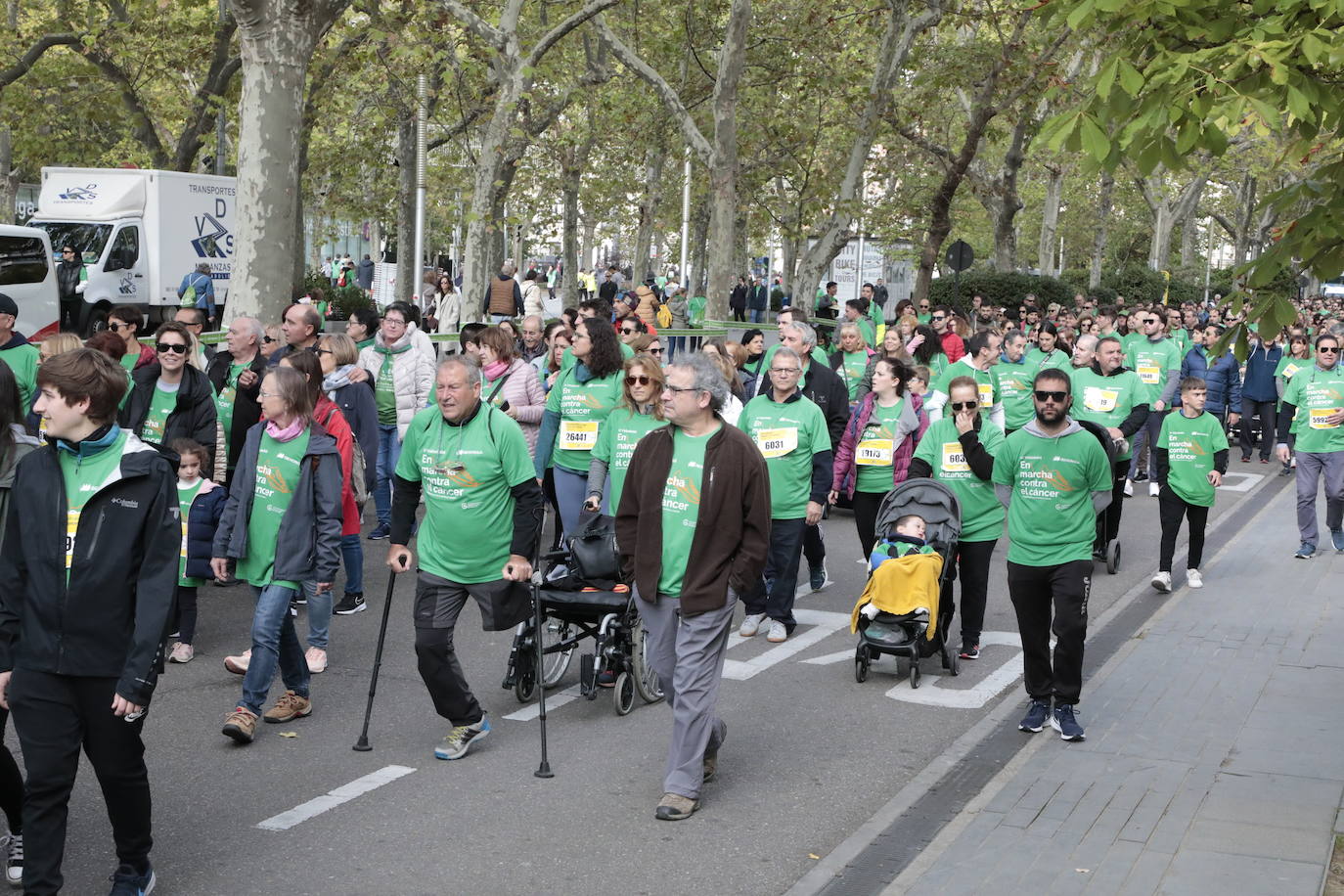 Fotos: La marcha contra el cáncer llena Valladolid de verde