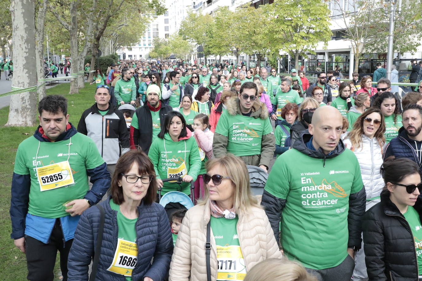 Fotos: La marcha contra el cáncer llena Valladolid de verde