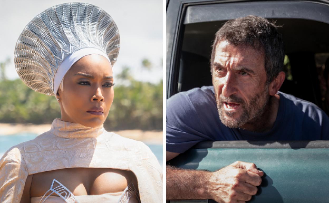 Angela Basset y Luis Zahera, en 'Black Panther: Wakanda Forever' y 'As bestas', respectivamente.