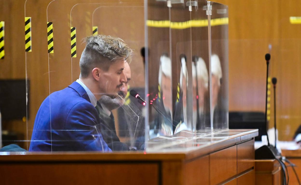 Álex Posada, en la Audiencia Provincial, este miércoles.