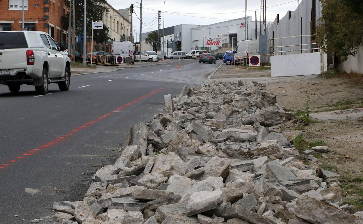 Inicio de las obras en la calle Navacerrada.