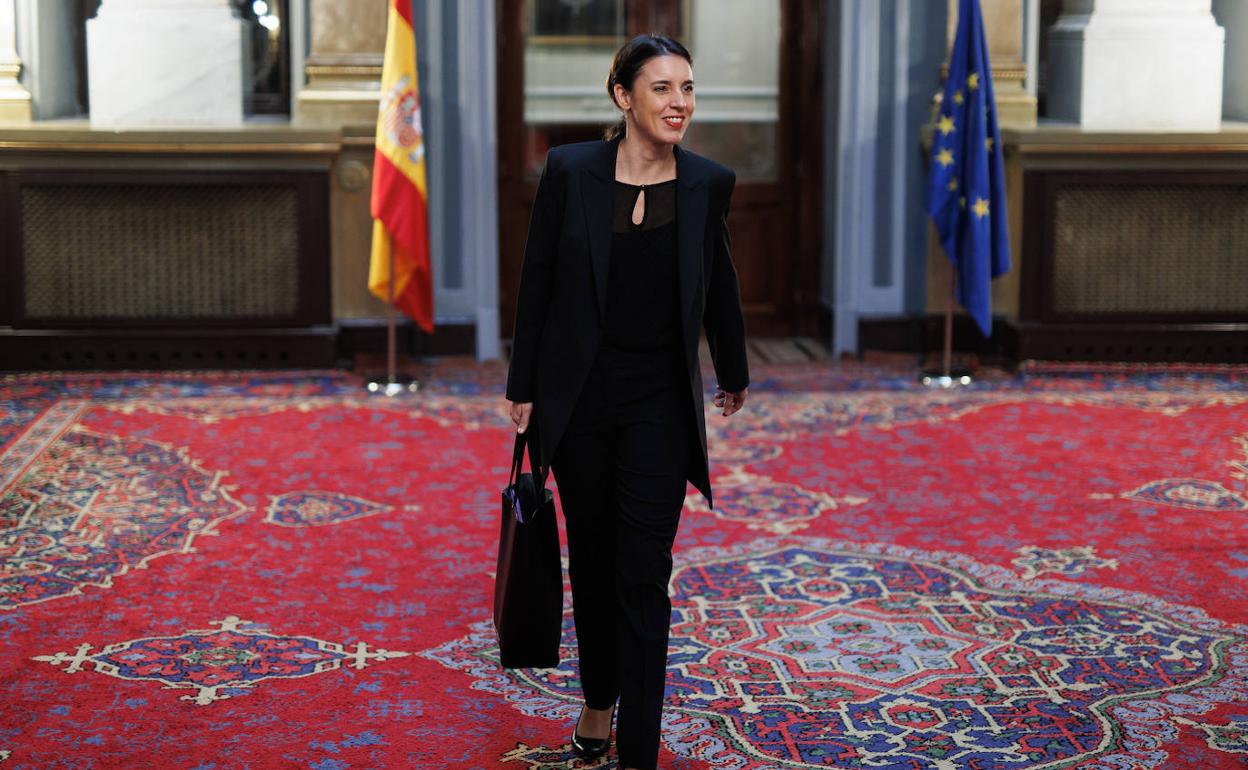 La ministra de Igualdad, Irene Montero, el jueves, en el Senado. 