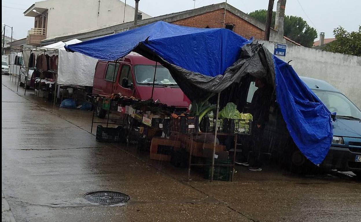 Puesto de venta ambulante en Pedrajas.