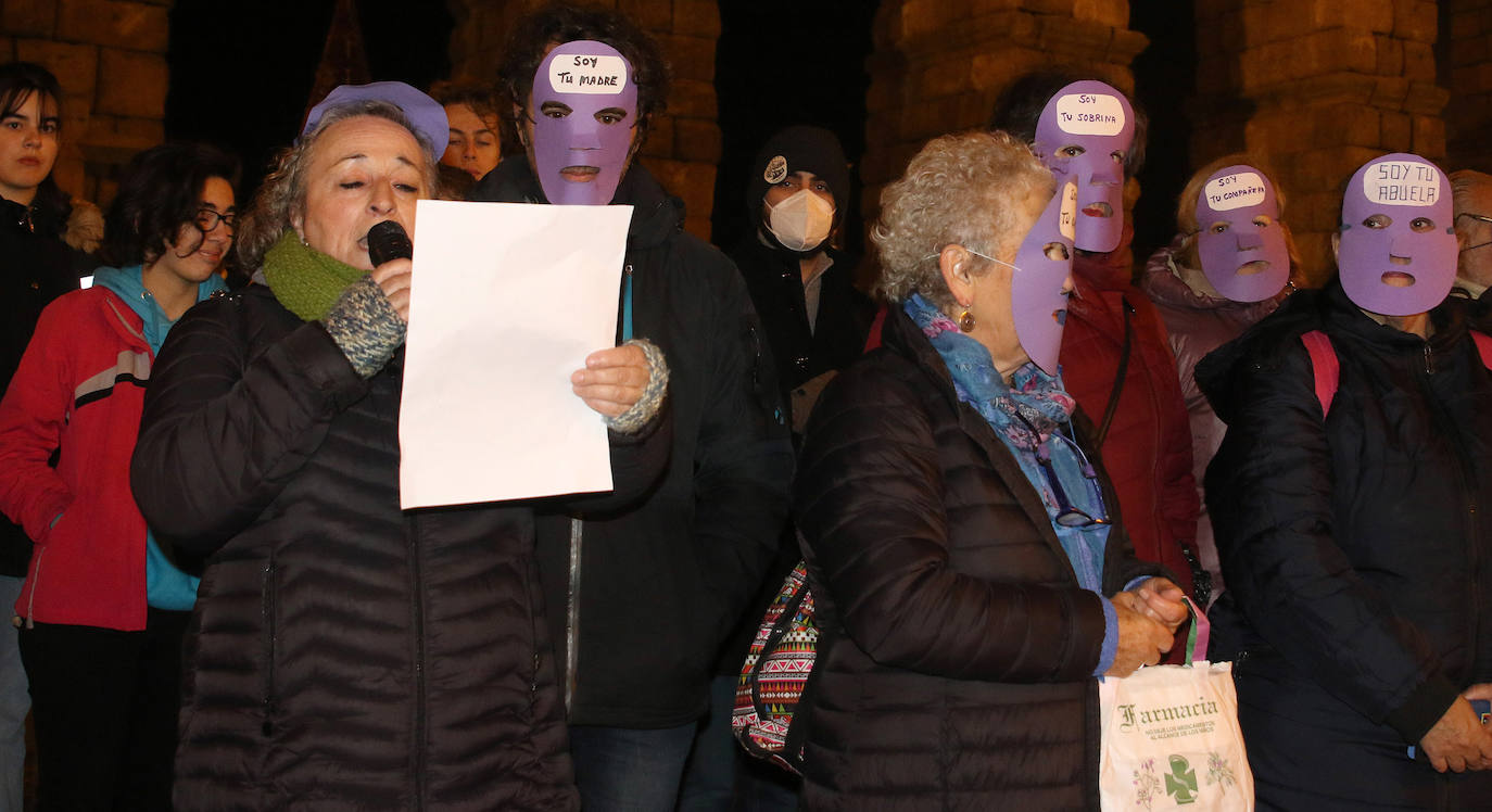 Concentración contra la violencia machista en Segovia.