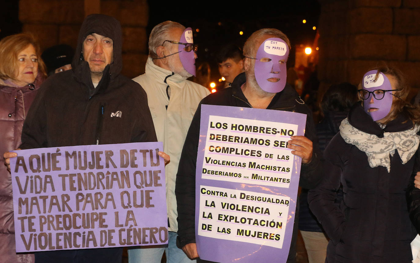 Concentración contra la violencia machista en Segovia.