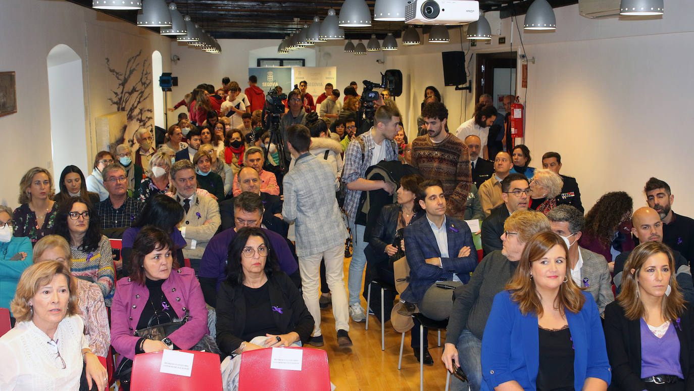 Actos del Día contra la violencia machista en el Ayuntamiento y la Diputación de Segovia. 