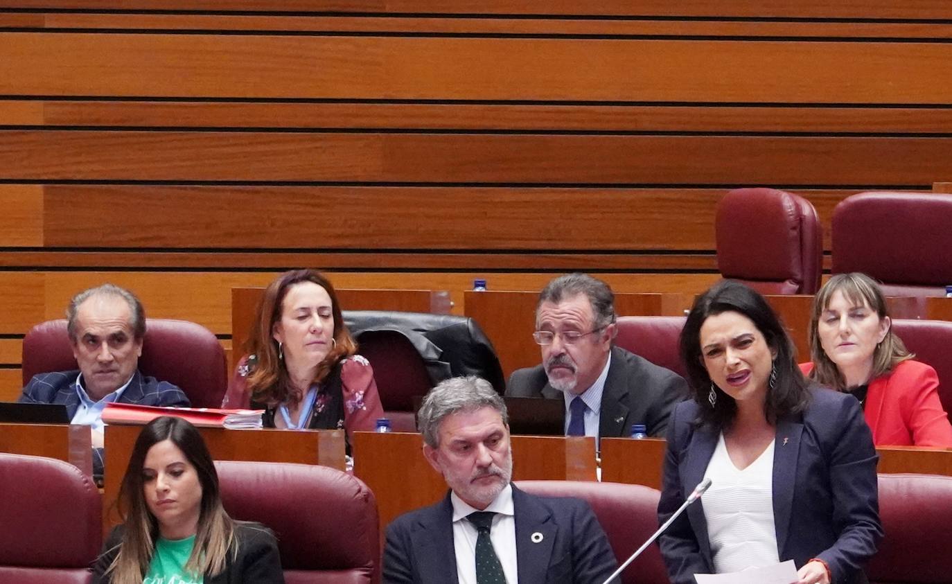 Alicia Palomo, durante el debate con Mariano Veganzones.