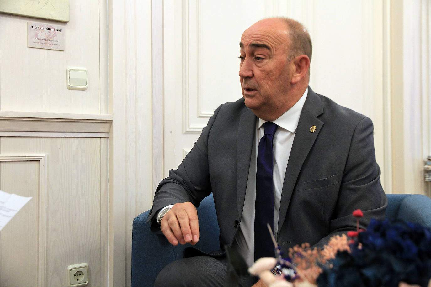 Miguel Ángel de Vicente, durante un momento de la entrevista.