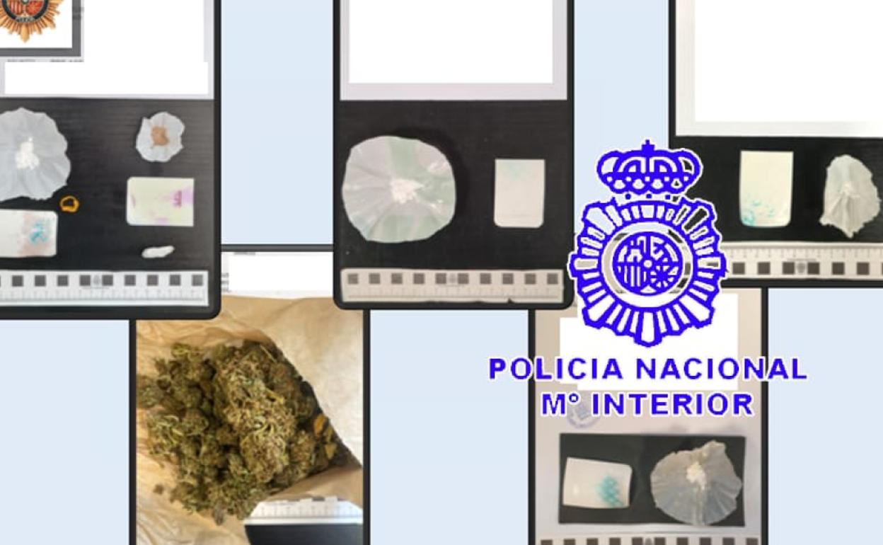 Drogas incautadas al detenido en el barrio de Las Delicias de Valladolid. 