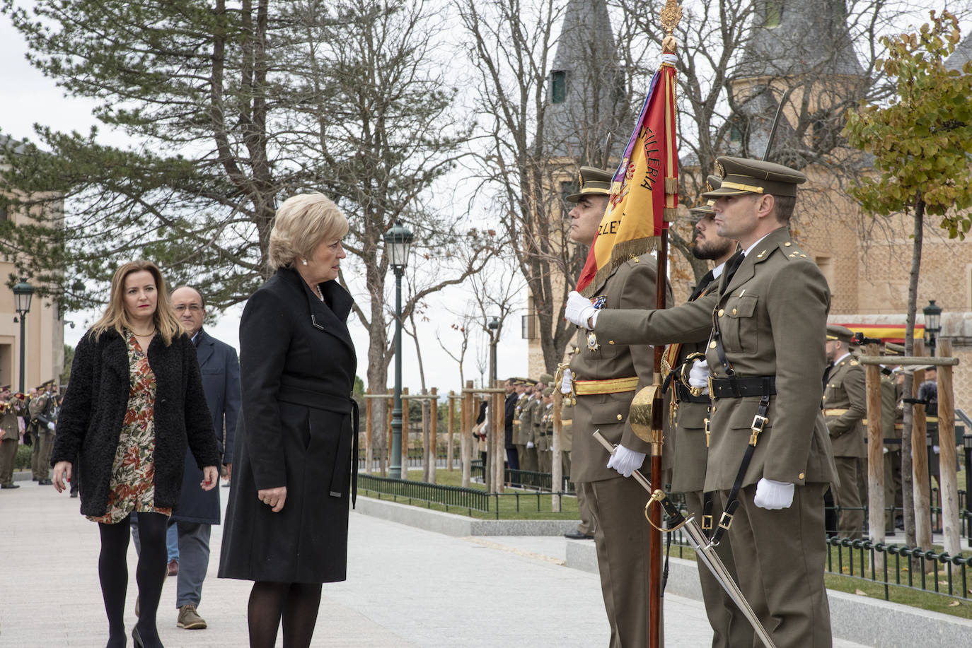 Un momento de la jura de bandera. 