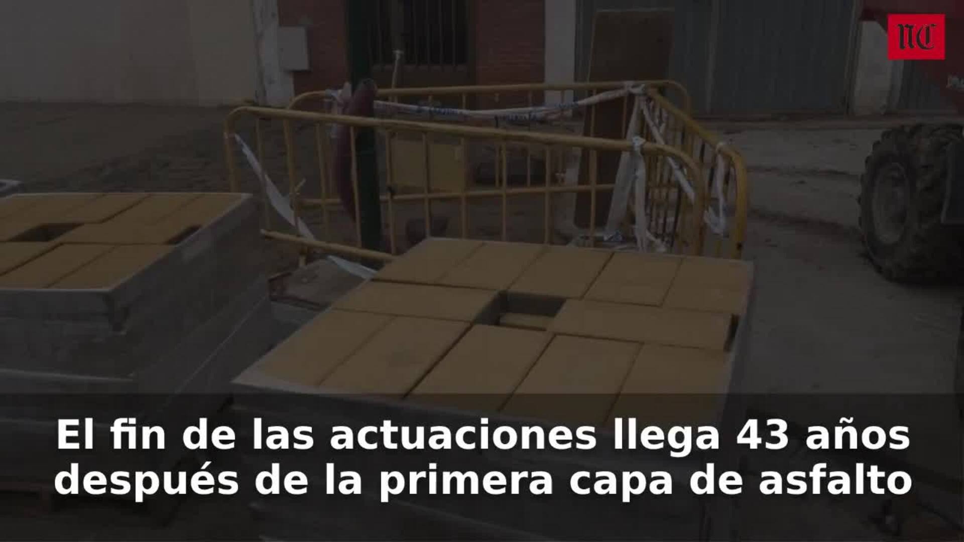 Últimas obras de urbanización del barrio de Buenos Aires de Valladolid