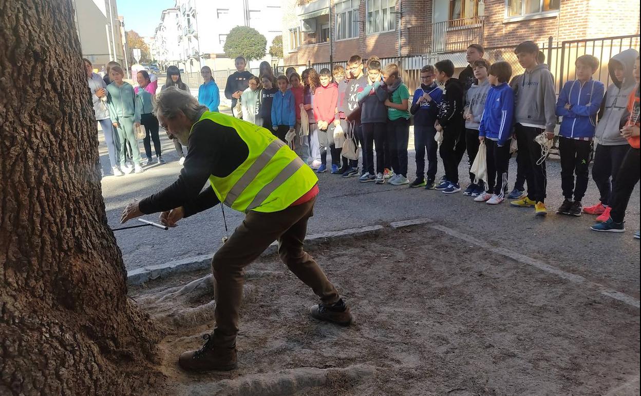 Un momento de la presentación del proyecto en el colegio Santa Clara. 