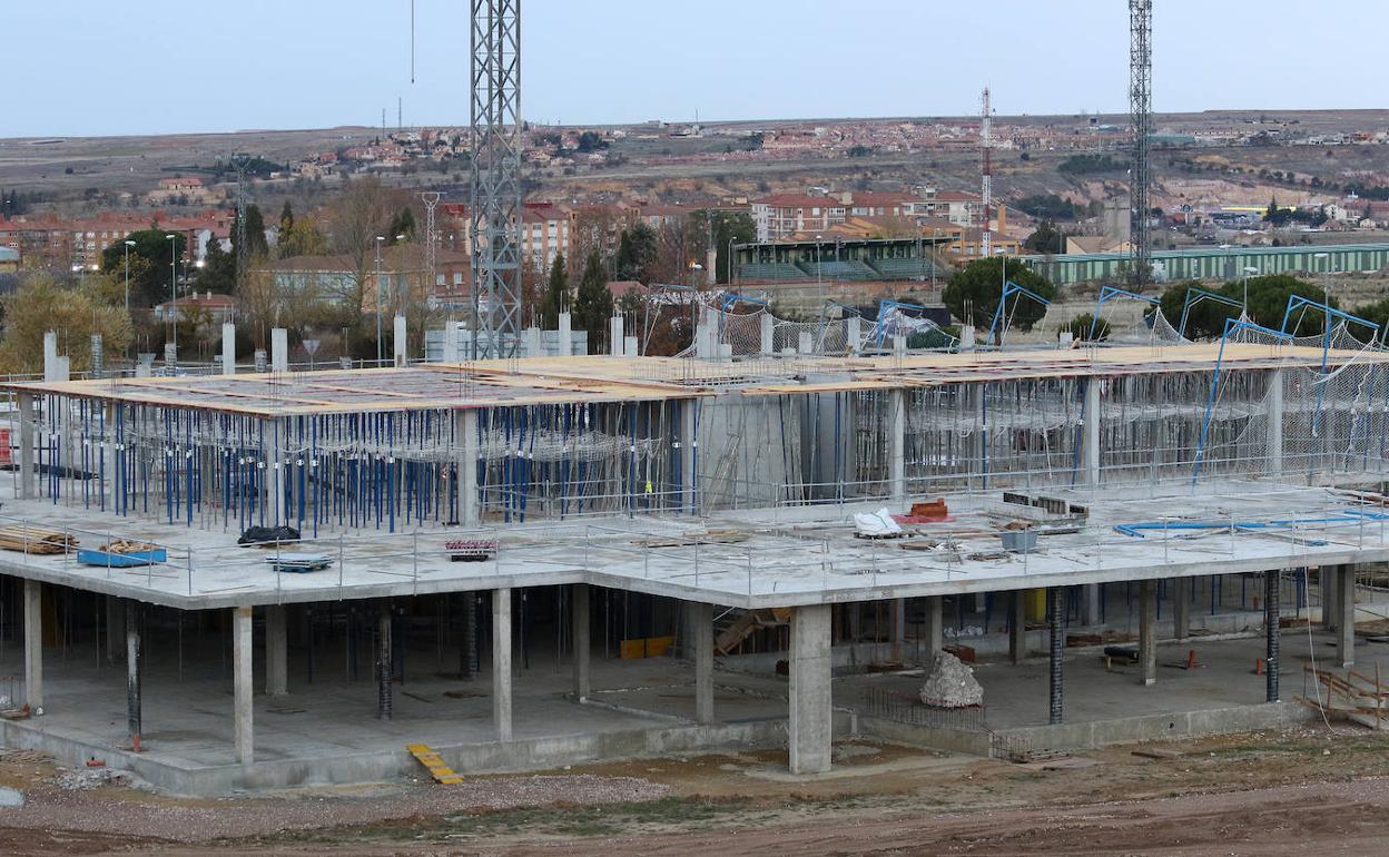 Vista de las obras del futuro centro de salud de Nueva Segovia.