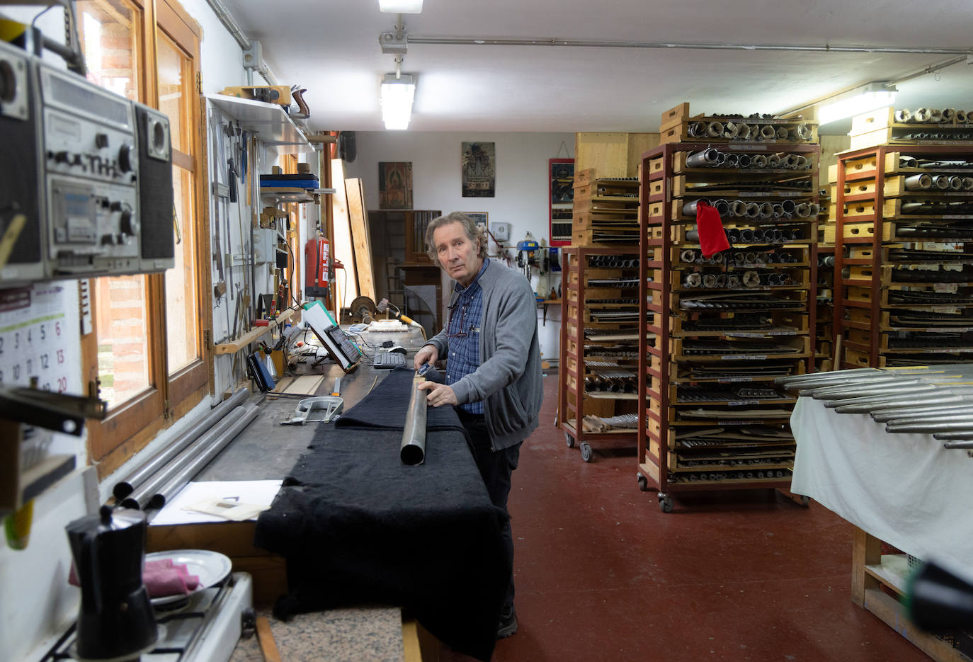 El taller de Joaquín Lois en Tordesillas (Valladolid).