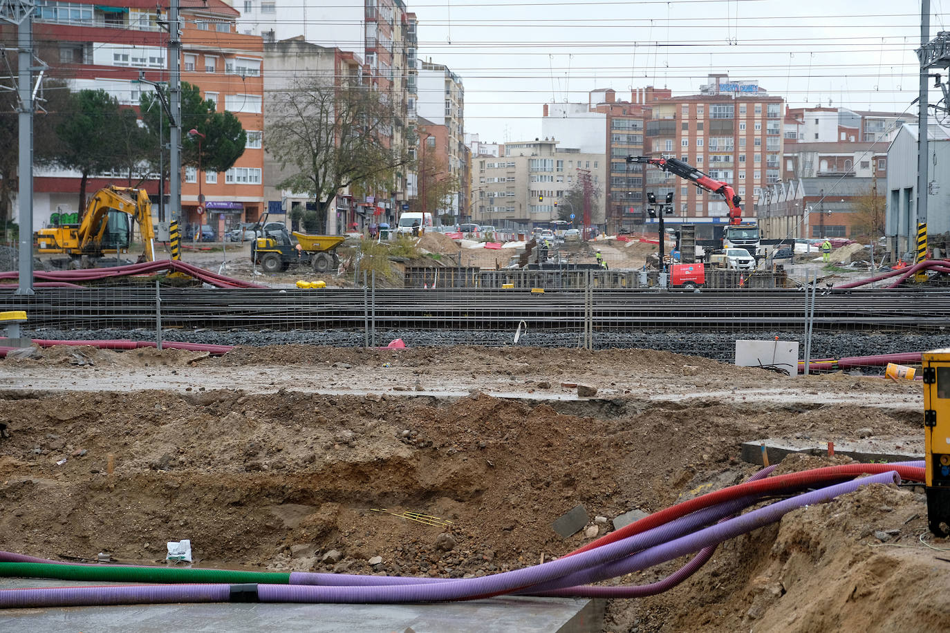 Obras del túnel de la calle Panaderos para la integración ferroviaria, Valladolid.