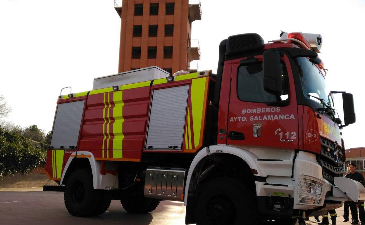 Camión del Cuerpo de Bomberos de Salamanca.