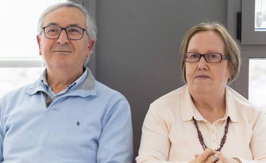 El matrimonio formado por el vallisoletano Vicente Villegas y la salmantina María García Prieto, que acuden juntos a las clases. 