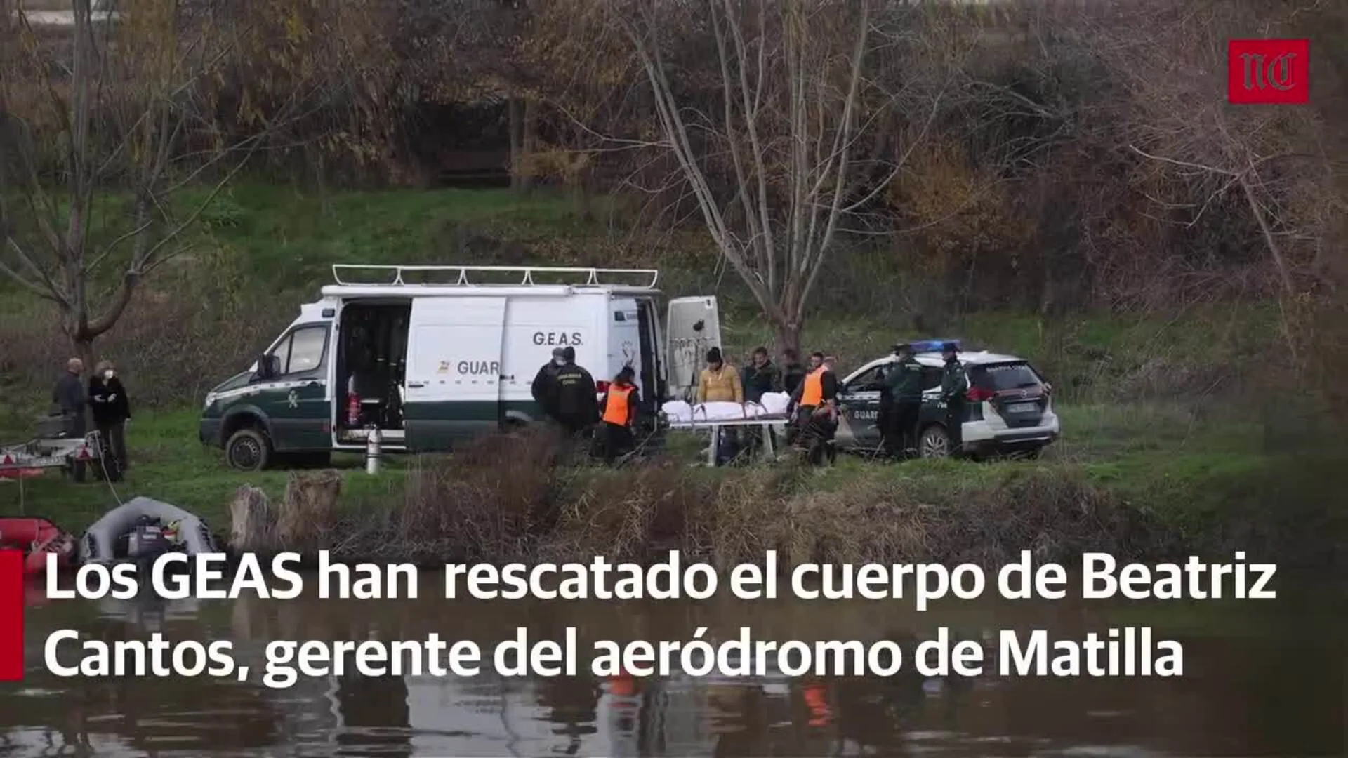 La Guardia Civil rescata en el Duero el cuerpo de la desaparecida y reflota la avioneta