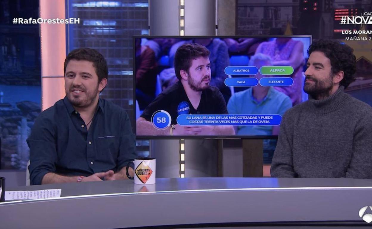 Orestes Barbero y Rafa Castaño en 'El Hormiguero'. 