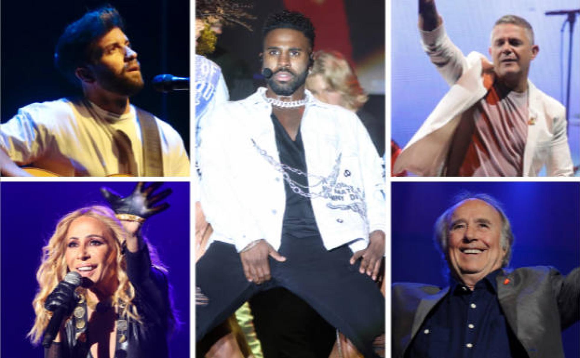 Pablo Alborán, Jason Derulo, Alejandro Sanz, Marta Sánchez y Joan Manuel Serrat, en sus conciertos en Valladolid. 