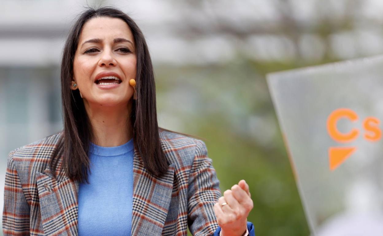 La líder de Ciudadanos, Inés Arrimadas, en un acto en Madrid. 