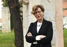 María Bolaños, en el jardín del Museo de Escultura.