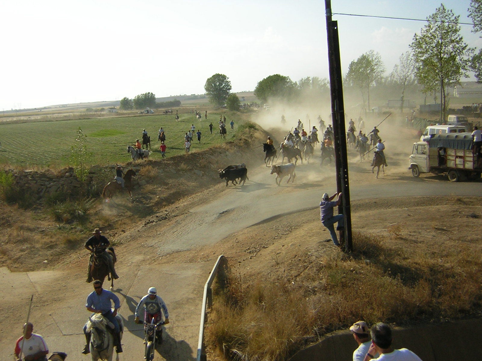 Los encierros de Mayorga, a lo largo de los años