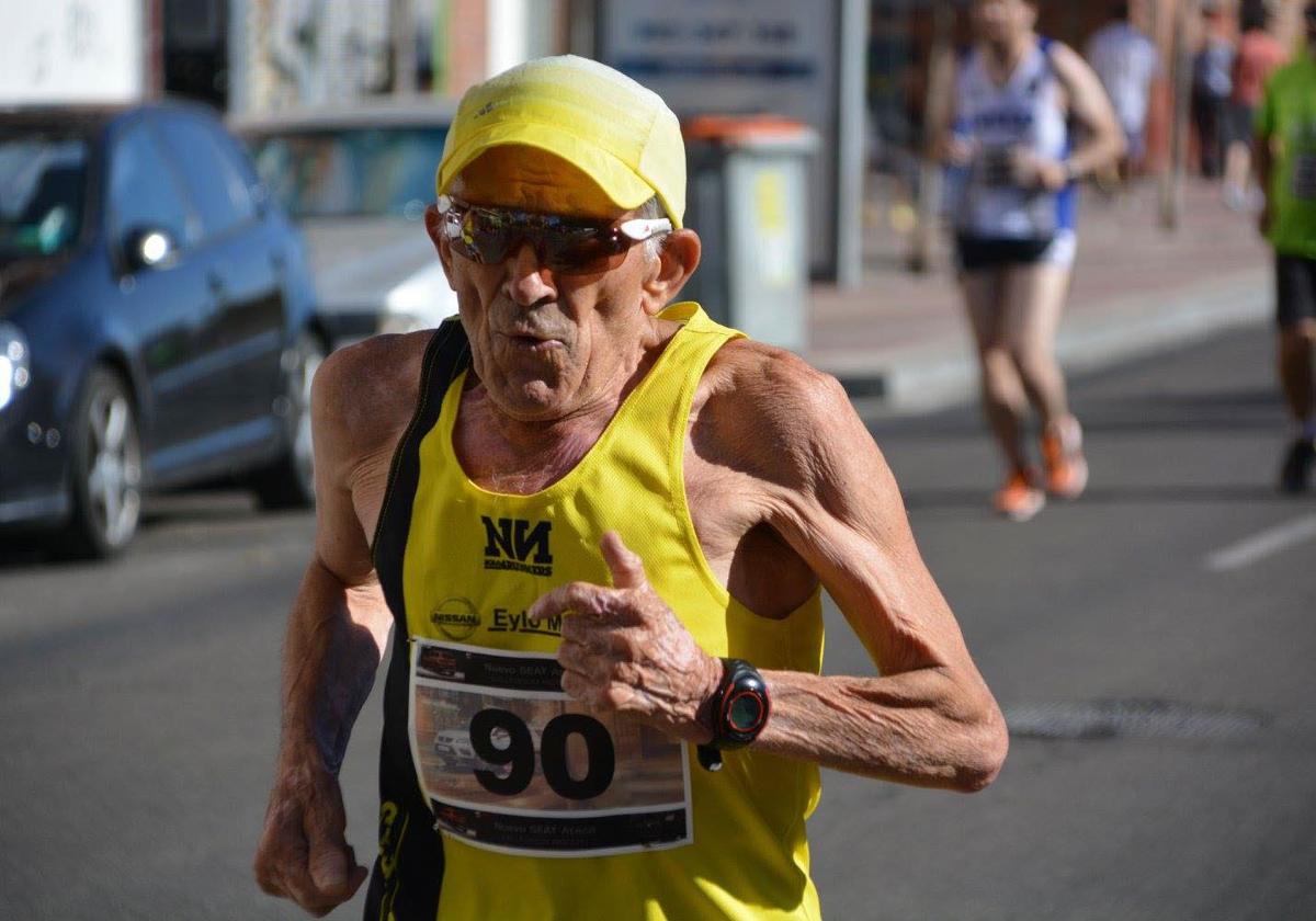 Isaías Granado, en pleno esfuerzo en una carrera en 2017.