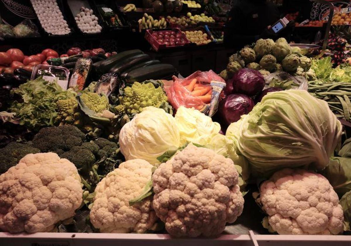 Frutas y verduras en el Mercado del Val