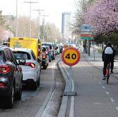 Colas de hasta un kilómetro por el corte del túnel de la avenida de Salamanca