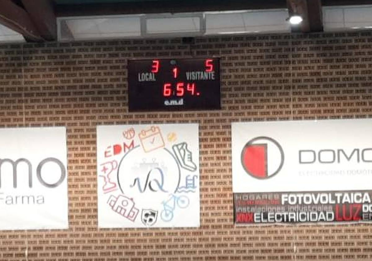 Marcador refleja el tiempo que restaba para finalizar el encuentro cuando se produjeron los hechos.