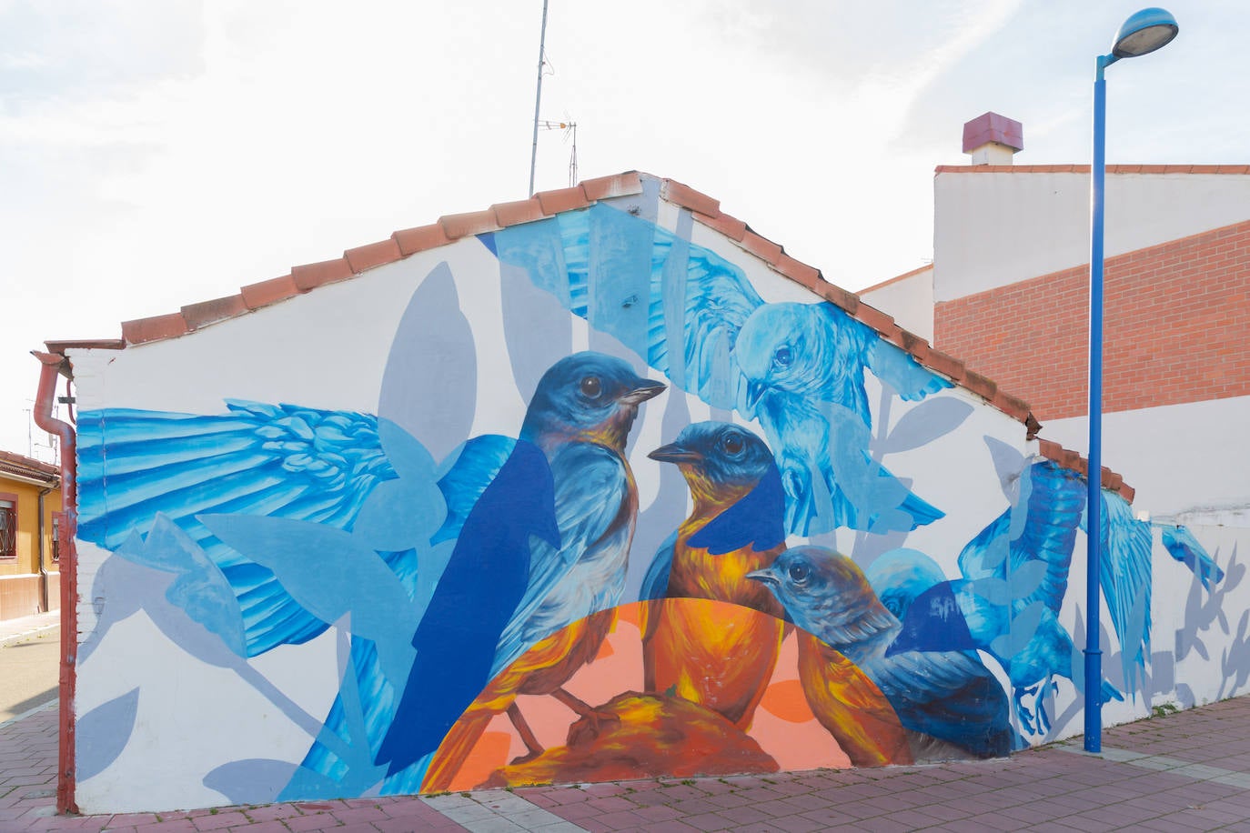 Ubicado en el barrio de San Pedro Regalado, este mural lleva por título 'Mi familia', y es un homenaje del artista navarro Corte a su familia. En tonos azulados y anaranjados, ofrece desde su parte más íntima lo que fue y es el calor de su familia