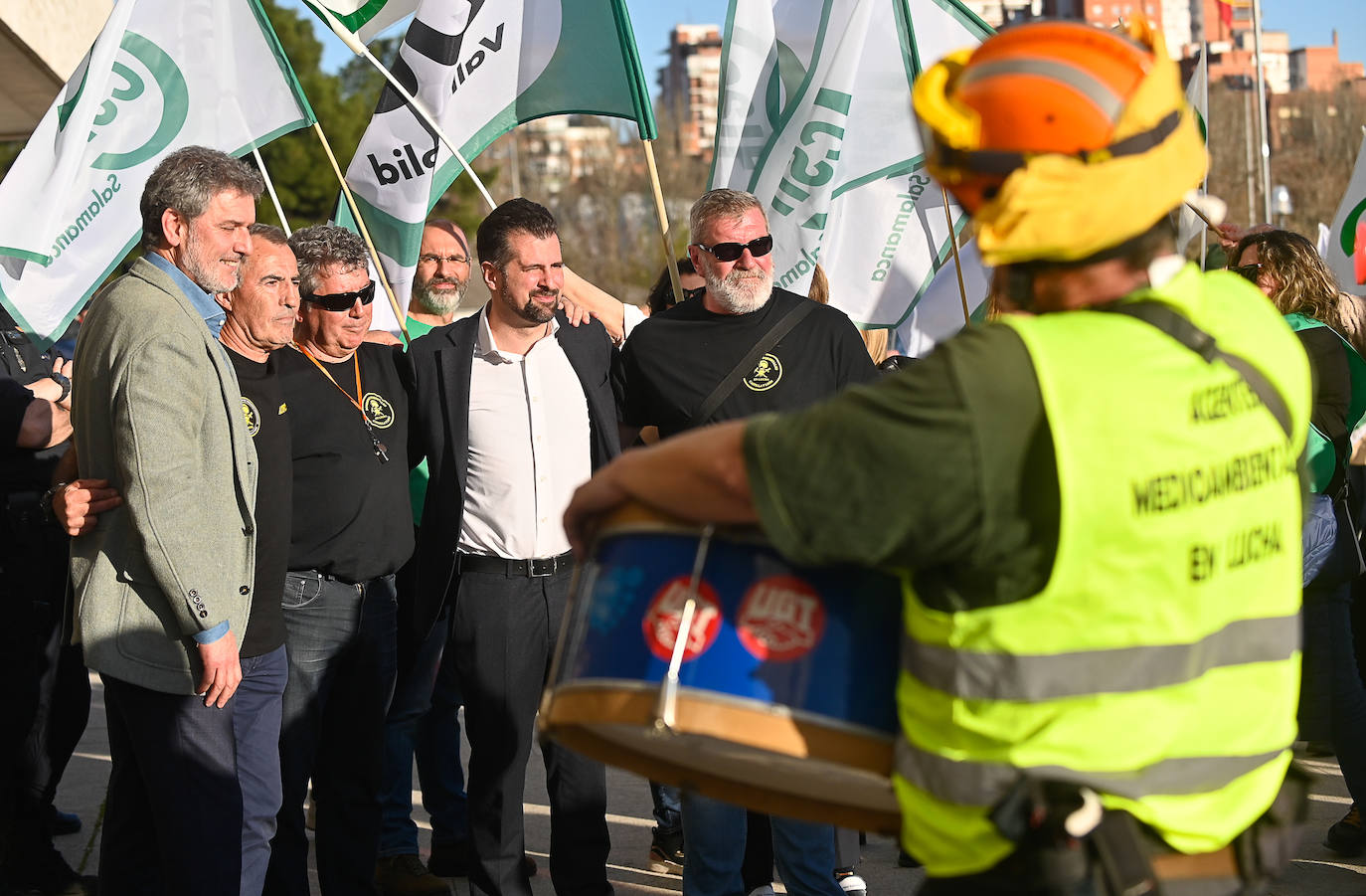 Las protestas de los agentes forestales, en imágenes