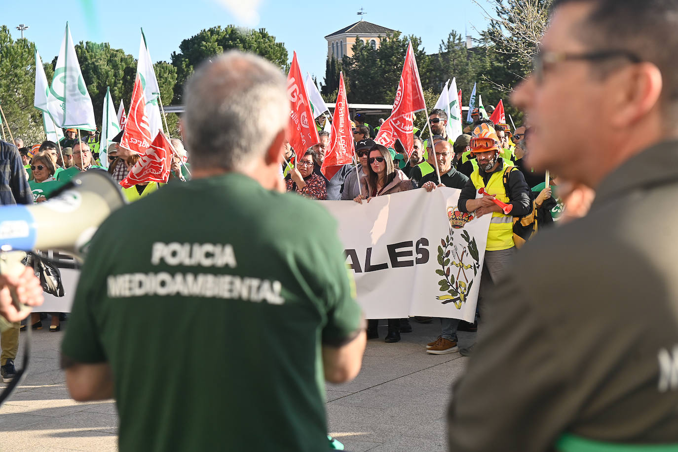 Las protestas de los agentes forestales, en imágenes