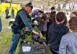 Exhibición de medios de la Guardia Civil el pasado fin de semana en Traspinedo.