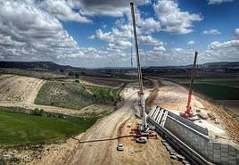 Obras en la Autovía del Duero, en una imagen de archivo.