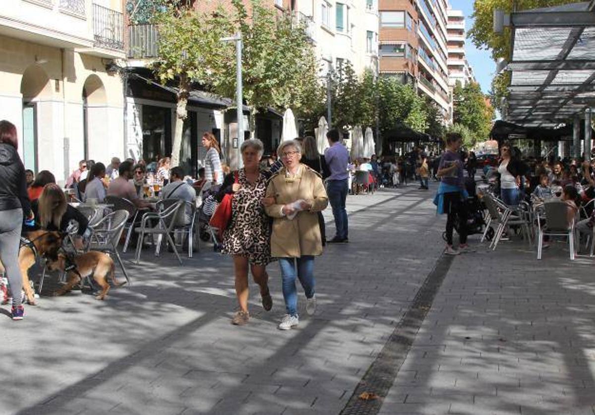 Paseo del Salón de Palencia, donde se produjeron los hechos.