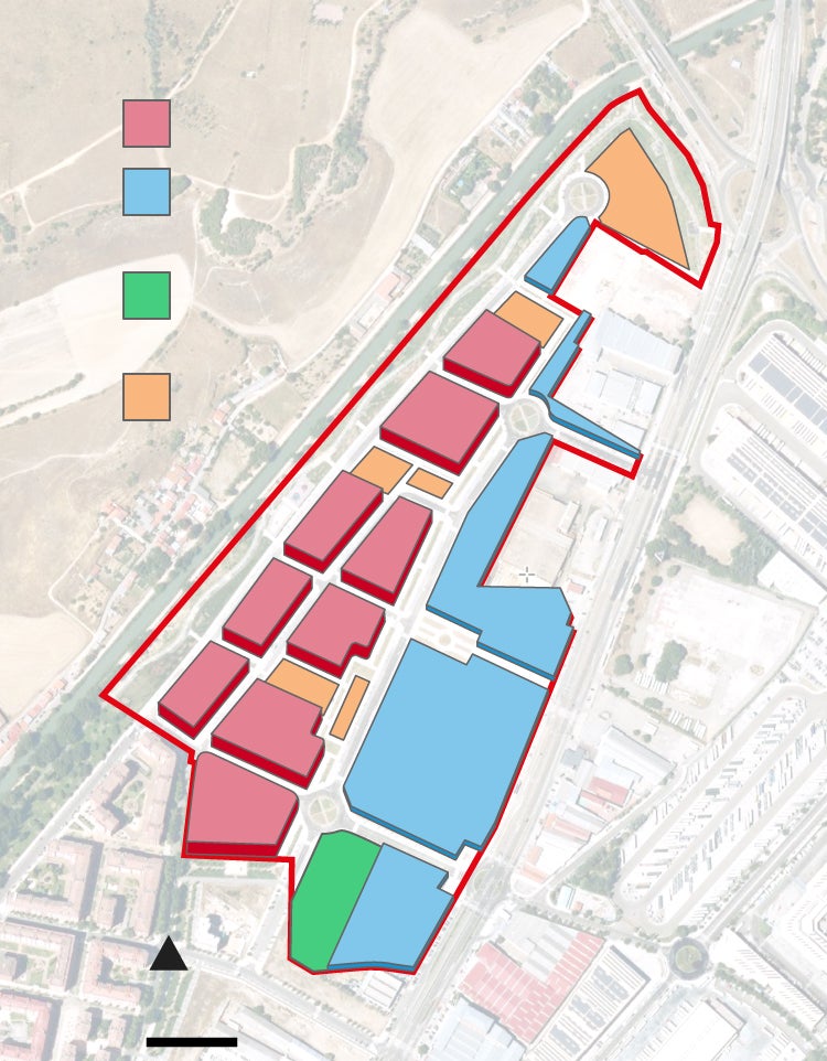 El gráfico muestra la distribución y tipo de uso que tendrá la segunda fase de la ampliación del barrio de La Victoria