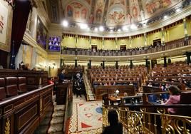 Sánchez interviene ante el Congreso en el debate de la moción de censura.