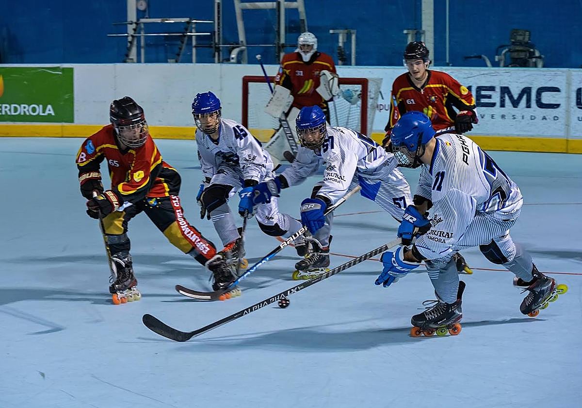 Imagen del partido disputado en el polideportivo Canterac.
