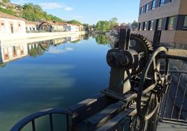 Entorno de la dársena del Canal de Castilla, en el barrio de La Victoria.