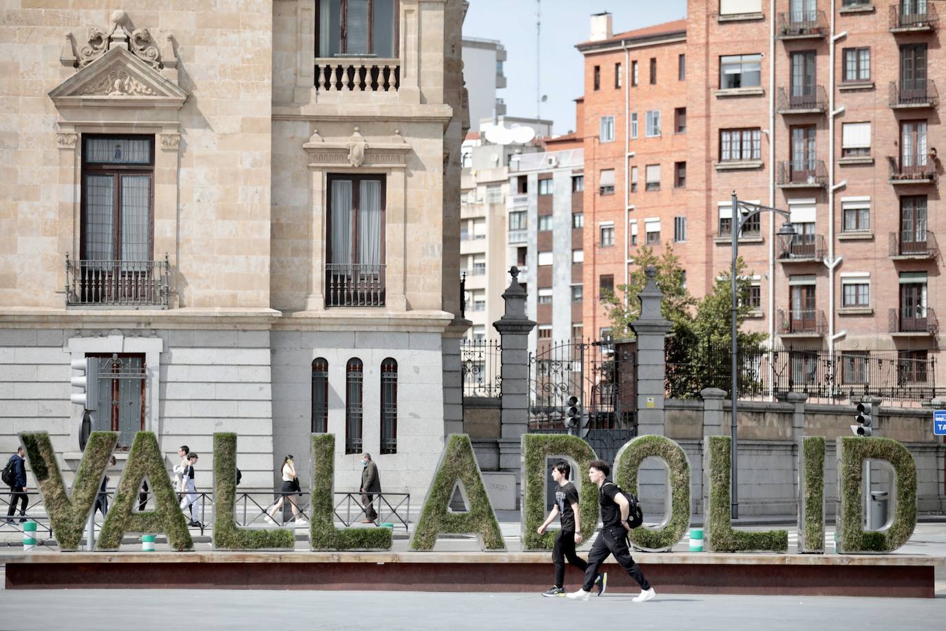 El cartel de Valladolid de la Plaza Zorrilla.