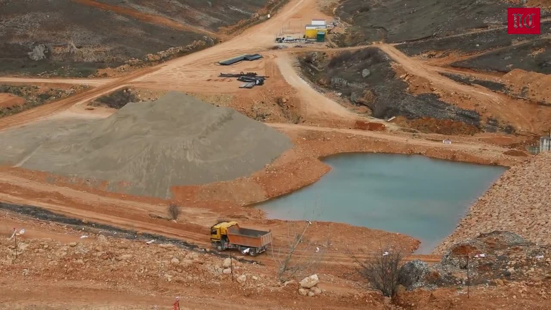 Proceso de construcción de la Presa de las Cuevas, en Palencia