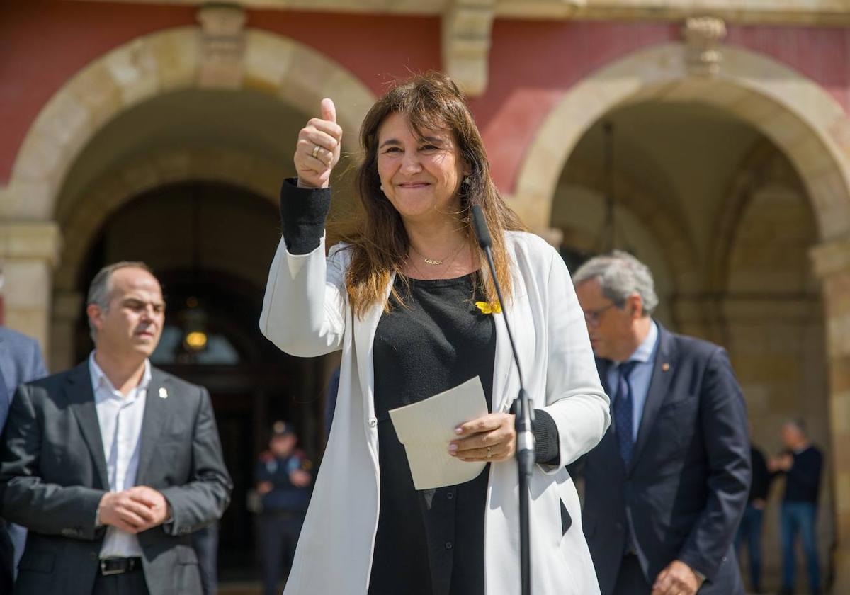 Laura Borràs, tras ser condenada a cuatro años y medio de prisión por el TSJC.