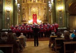 La Escolanía de El Escorial, durante el concierto.