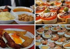 Algunas de las tapas que proponemos en la ruta de esta semana.